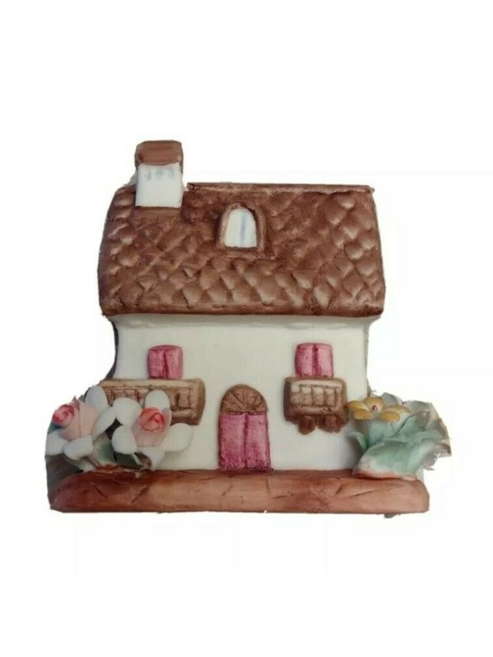 Capodimonte Figurine Small Cottage House Made in Italy Hand Painted